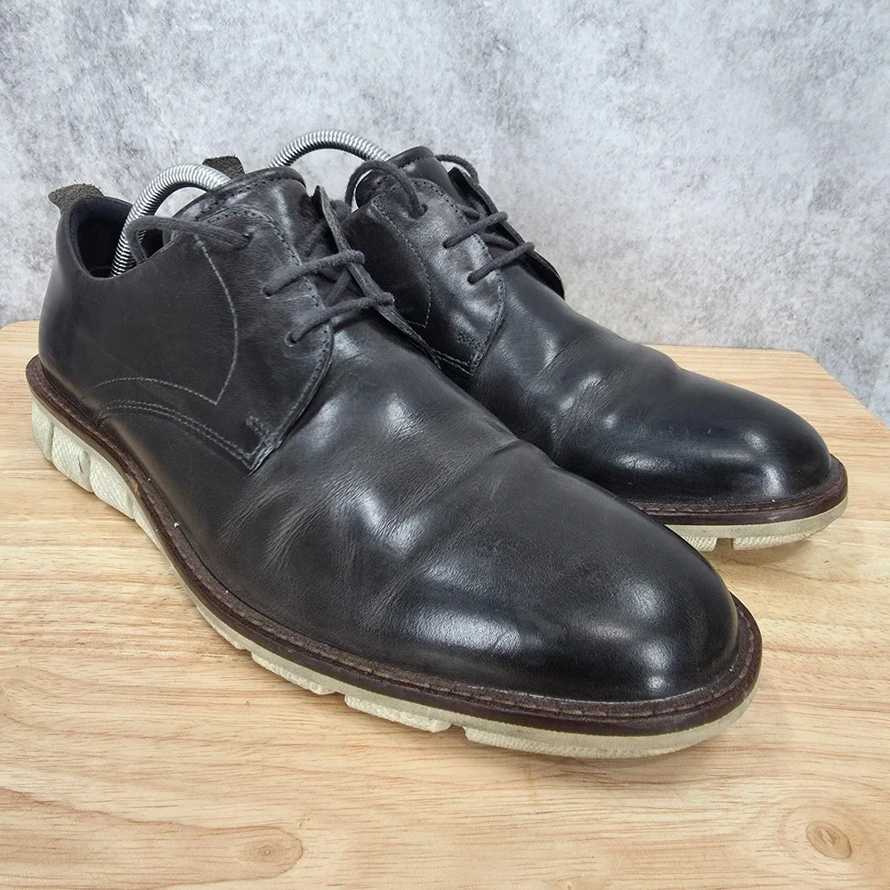 Ecco Jeremy Derby Shoes Mens 43 US 9 - 9.5 Black Hybrid Oxford  Casual Sneaker